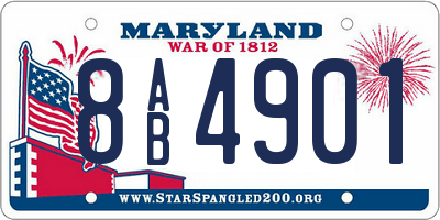 MD license plate 8AB4901
