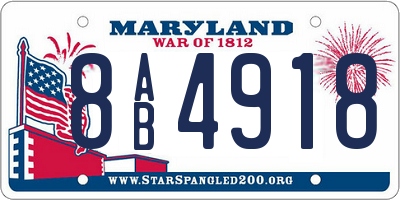 MD license plate 8AB4918