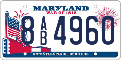 MD license plate 8AB4960