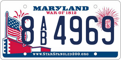 MD license plate 8AB4969