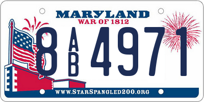 MD license plate 8AB4971