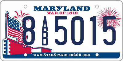 MD license plate 8AB5015