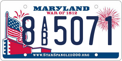 MD license plate 8AB5071