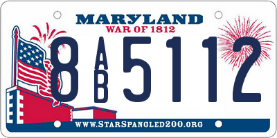 MD license plate 8AB5112