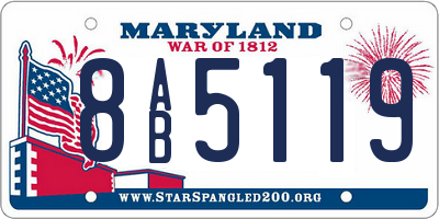 MD license plate 8AB5119