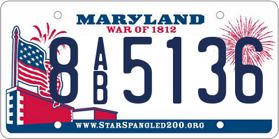 MD license plate 8AB5136