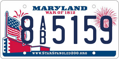 MD license plate 8AB5159