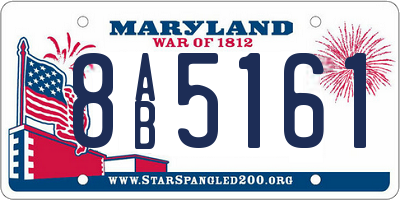 MD license plate 8AB5161