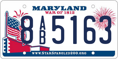 MD license plate 8AB5163