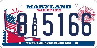 MD license plate 8AB5166