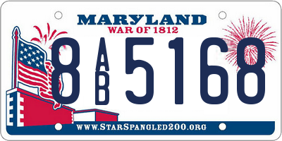 MD license plate 8AB5168