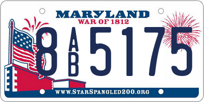MD license plate 8AB5175