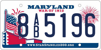 MD license plate 8AB5196