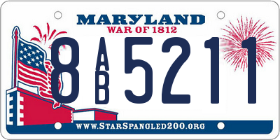 MD license plate 8AB5211