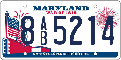 MD license plate 8AB5214