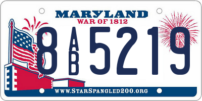 MD license plate 8AB5219