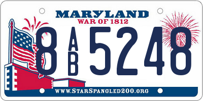 MD license plate 8AB5248