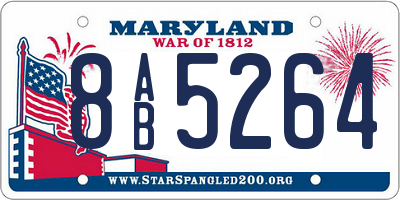 MD license plate 8AB5264