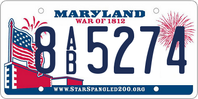 MD license plate 8AB5274