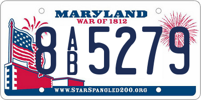 MD license plate 8AB5279