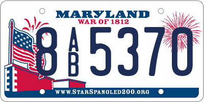 MD license plate 8AB5370
