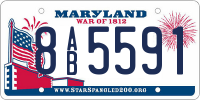 MD license plate 8AB5591