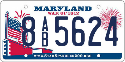 MD license plate 8AB5624