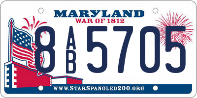 MD license plate 8AB5705