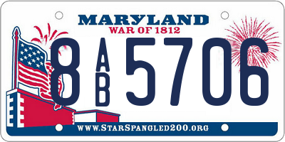 MD license plate 8AB5706