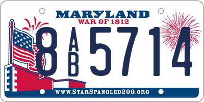 MD license plate 8AB5714