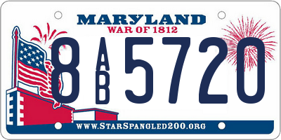 MD license plate 8AB5720