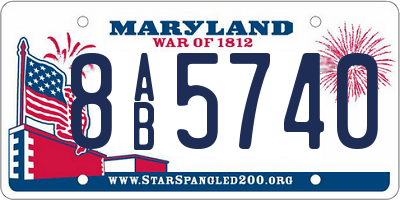 MD license plate 8AB5740