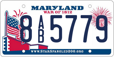 MD license plate 8AB5779