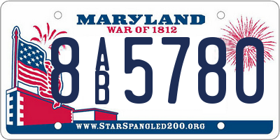 MD license plate 8AB5780