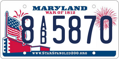 MD license plate 8AB5870