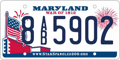 MD license plate 8AB5902