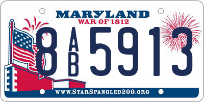 MD license plate 8AB5913