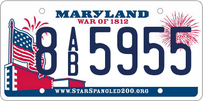 MD license plate 8AB5955