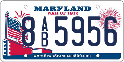 MD license plate 8AB5956