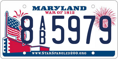 MD license plate 8AB5979