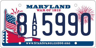 MD license plate 8AB5990