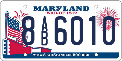 MD license plate 8AB6010