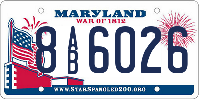 MD license plate 8AB6026