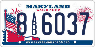 MD license plate 8AB6037