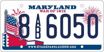 MD license plate 8AB6050