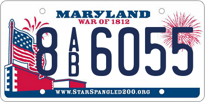 MD license plate 8AB6055