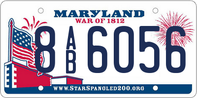 MD license plate 8AB6056
