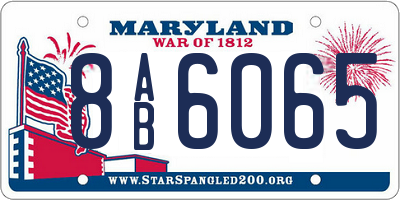 MD license plate 8AB6065