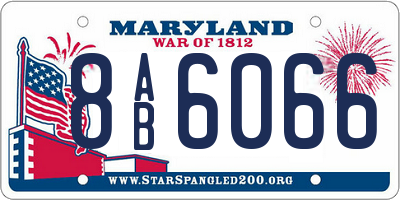 MD license plate 8AB6066