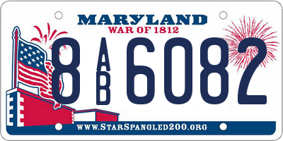 MD license plate 8AB6082